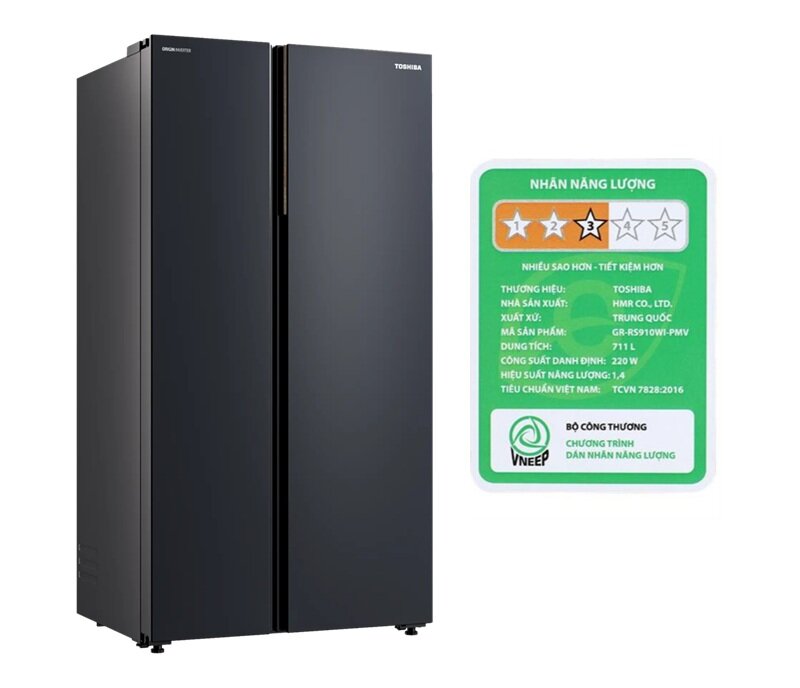 Giảm 10 triệu đồng, tủ lạnh Toshiba GR-RS910WI-PMV(06) 711 lít phù hợp cho gia đình đông người