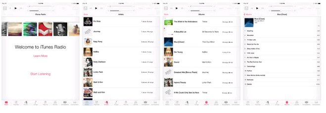 Music player trên iPad mini 2