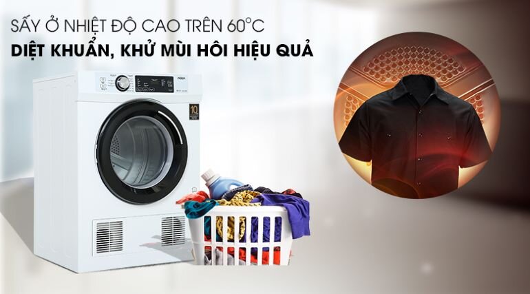 Máy sấy Aqua 7kg AQH-V700FW 