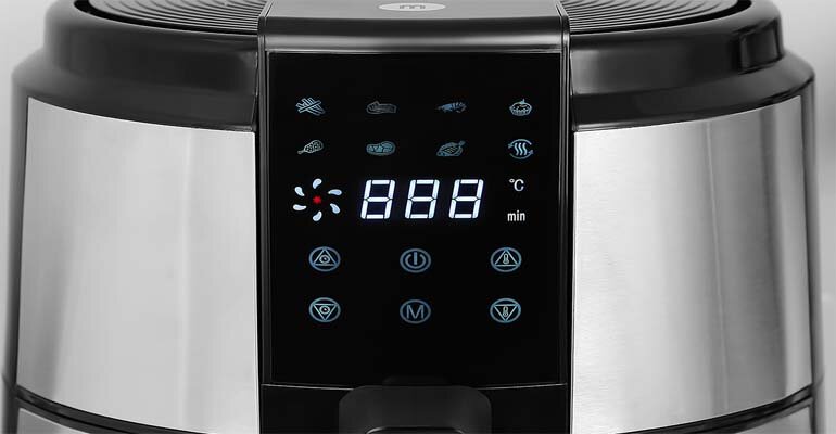 Nồi chiên Mishio MK221 được thiết lập nhiều chế độ nấu khác nhau nồi chiên không dầu Mishio MK221