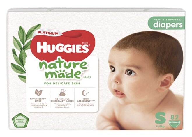 Tã dán Huggies Nature Made nâng niu làn da mỏng manh của bé yêu