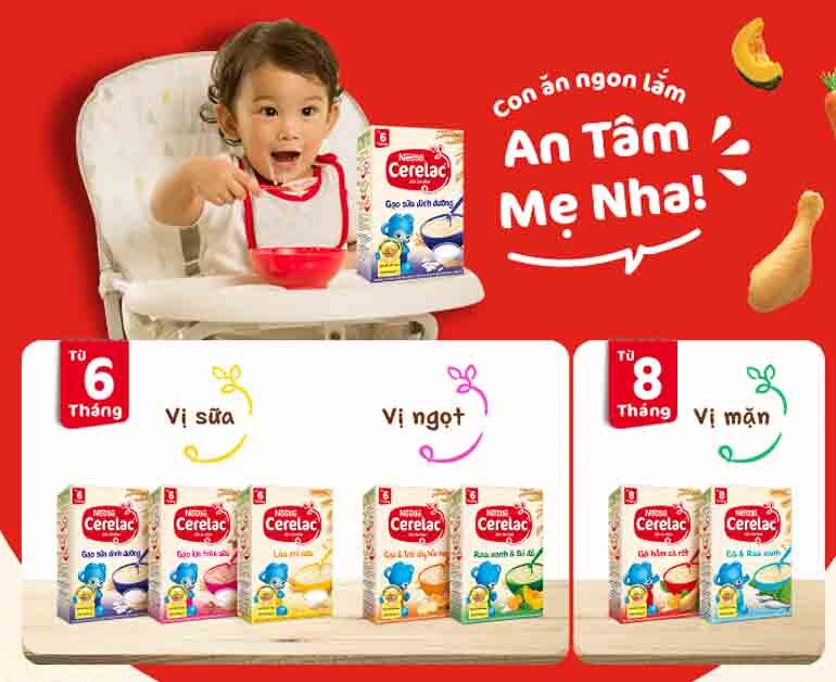 Bột ăn dặm Nestlé Cerelac