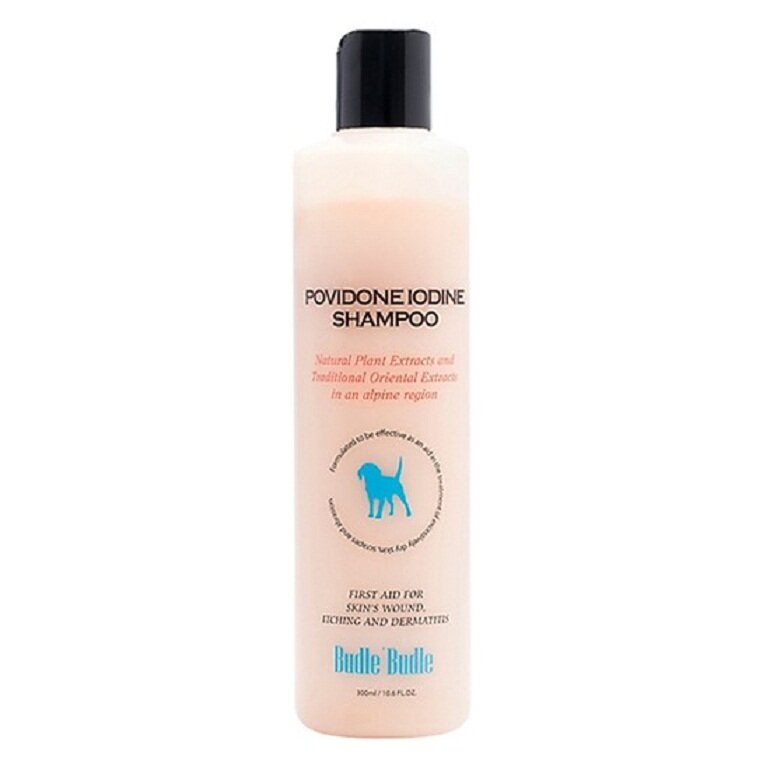 Budle Budle Povidone Iodine ShamPoo Anti-Dermatitis Shampoo for Dogs