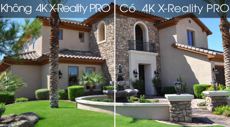 Chất lượng hình ảnh rõ ràng, mượt mà nhờ công nghệ 4k X – Reality Pro