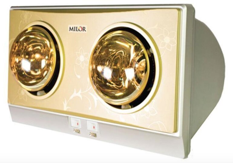 Tính an toàn của đèn sưởi Milor 2 bóng.