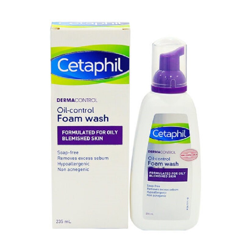 sữa rửa mặt Cetaphil màu tím cho da mụn - Cetaphil Dermacontrol Oil control Foam Wash