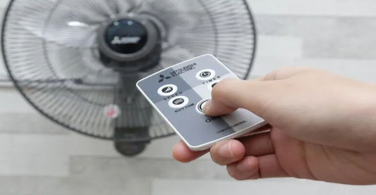 Quạt Mitsubishi W16-RA không gây tiếng ồn khi hoạt động quạt treo tường Mitsubishi W16-RA