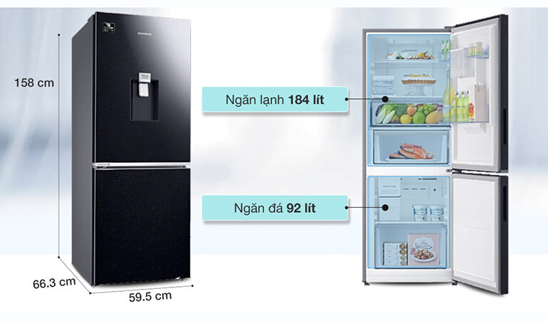 Tủ lạnh Samsung Inverter 2 cánh RB27N4190BU/SV