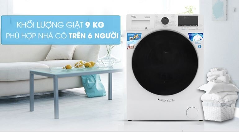 Máy giặt Beko Inverter 9 kg WCV9648XSTW