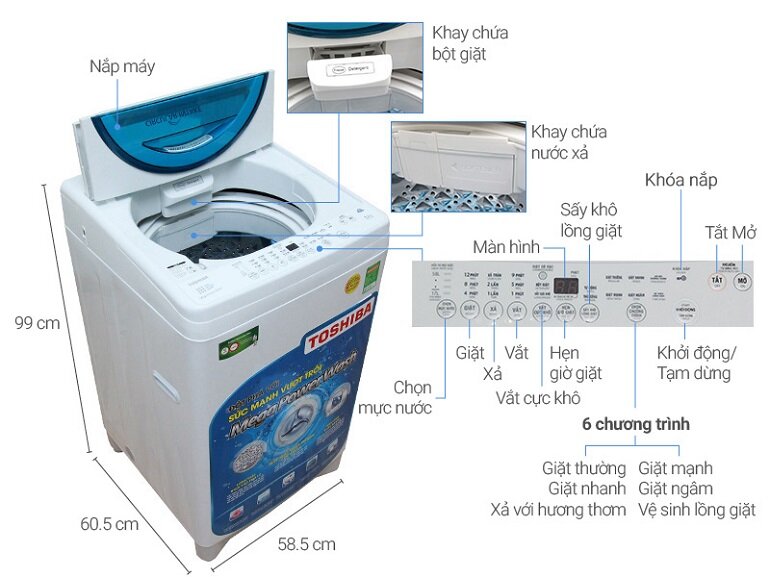 Máy giặt Toshiba 8.2 kg AW-F920LV WB 
