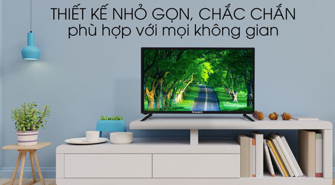 Tivi Sanco 32 inch H32V300 có thiết kế nhỏ gọn, tinh tế mang lại cảm giác sang trọng