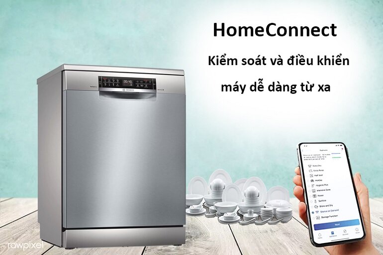 Dễ dàng điều khiển từ xa với máy rửa bát serie 6 SMS6ZCI14E