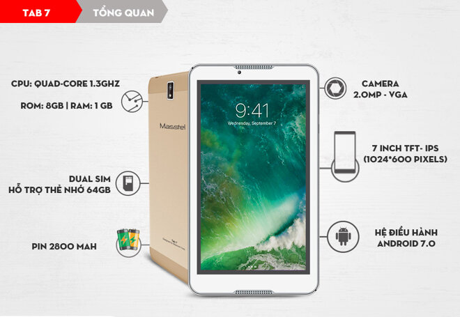 Máy tính bảng Masstel Tab 7