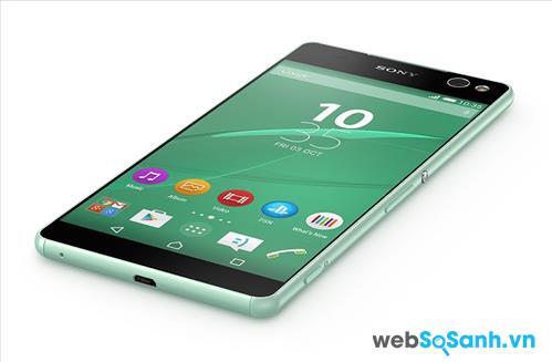 Xperia C5 Ultra được tích hợp một màn hình lớn 6 inch độ phân giải FullHD