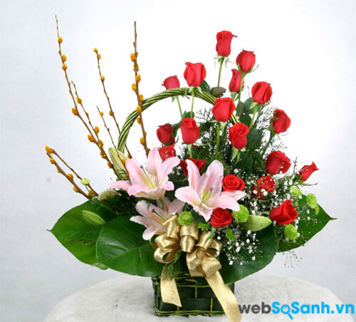 Những Giỏ Hoa Đẹp Dễ Cắm Ngày Tết | Websosanh.Vn