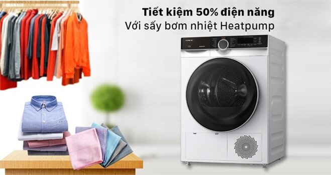 Máy sấy quần áo bơm nhiệt