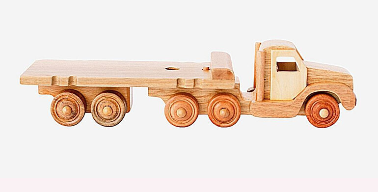 Đồ chơi xe đầu kéo bằng gỗ