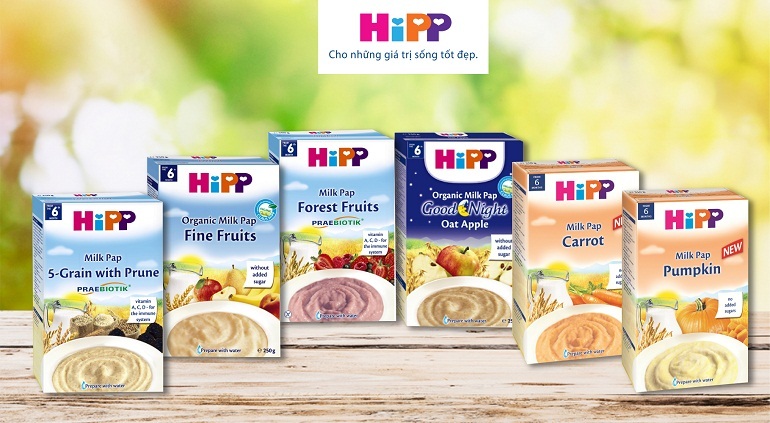 Bột ăn dặm Hipp vị ngọt phù hợp với các bé từ 4 - 6 tháng tuổi
