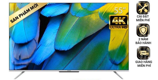 Nhờ sở hữu độ phân giải chuẩn 4K (Ultra HD) siêu nét, chiếc tivi Coocaa 55 inch 55S6G Pro đem đến cho người dùng những trải nghiệm giải trí thật sự tuyệt vờ