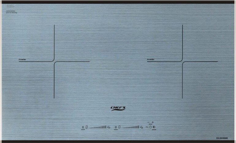 Bếp âm Chef's EH - DIH888E được thiết kế lắp âm 2 vùng nấu tăng sự sang trọng cho căn bếp.
