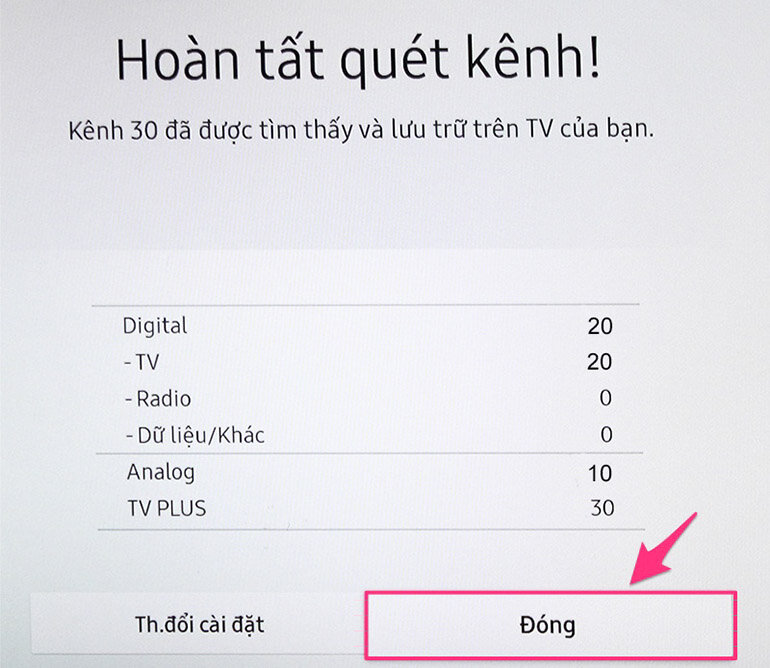 Hướng dẫn cách dò kênh trên smart tivi Samsung 2018