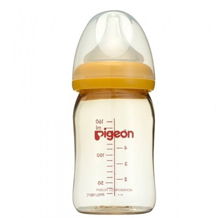 Bình sữa cho trẻ sơ sinh Pigeon cổ rộng 160ml