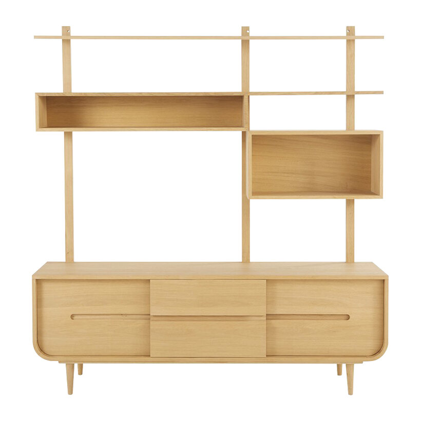 Tủ đầu giường Cozino Sunberry làm bằng chất liệu gỗ tự nhiên bền bỉ, thiết kế nhỏ gọn nhưng không kém phần trang nhã