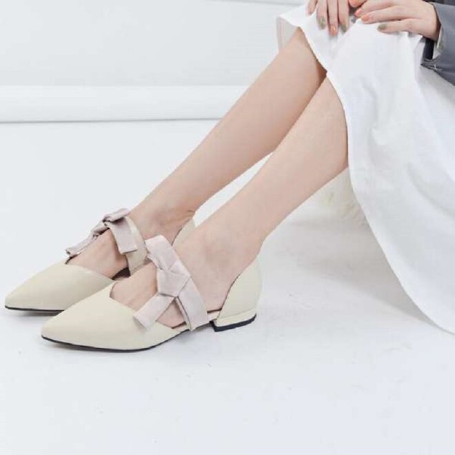 giày sandal đế bệt búp bê