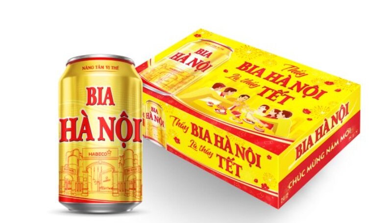 Giá thùng bia Hà Nội Tết 2026 và chương trình khuyến mãi trúng thưởng năm mới Bính Ngọ