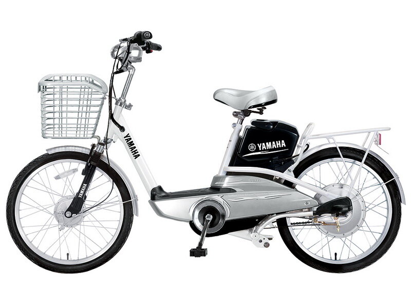 Xe đạp điện Yamaha HX F1 màu trắng hiện đại, nhỏ gọn