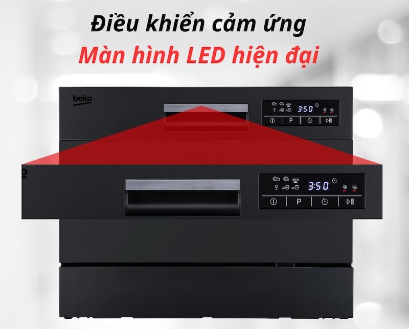 Máy rửa bát Beko DTC36610B thiết kế nhỏ gọn, hiện đại, phù hợp mọi không gian bếp