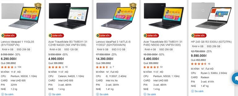 laptop sinh viên giảm giá