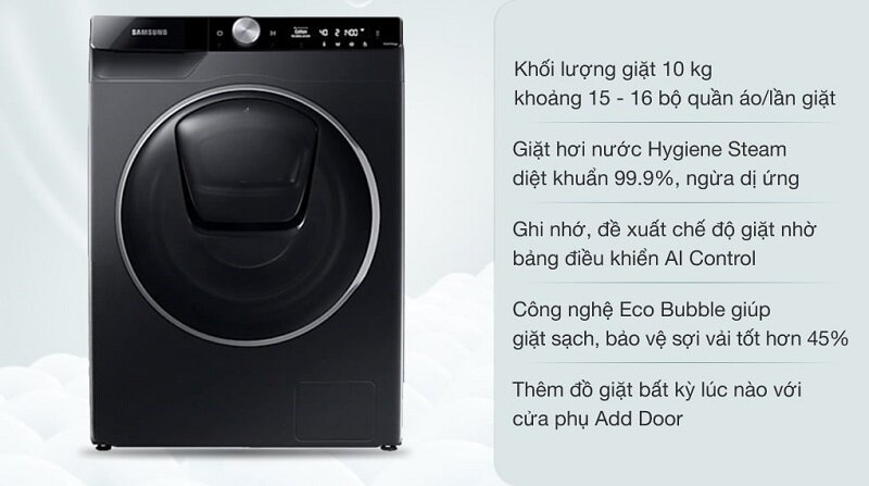 Loạt máy giặt Samsung 10kg cửa ngang giảm giá