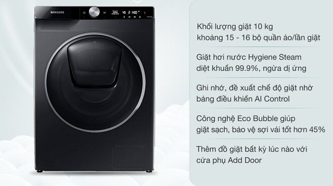 Loạt máy giặt Samsung 10kg cửa ngang giảm giá 