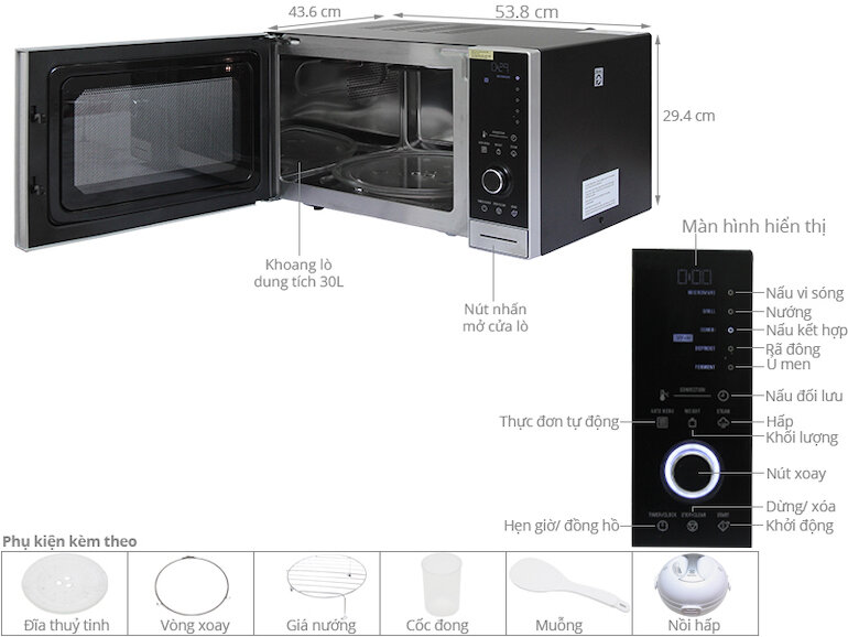 Lò vi sóng 30 lít Electrolux EMS3085X