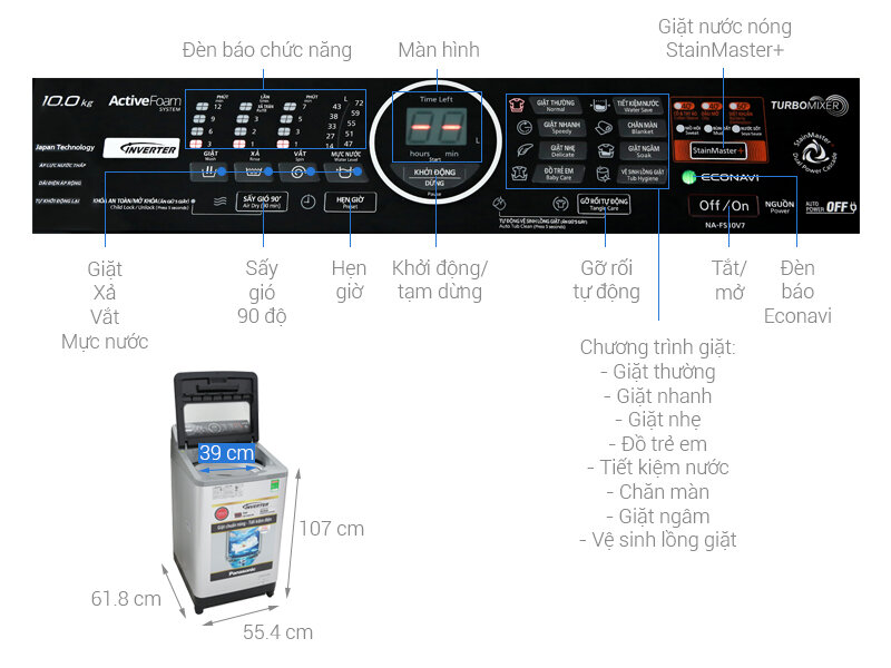 Máy giặt Panasonic NA-FS10V7LRV