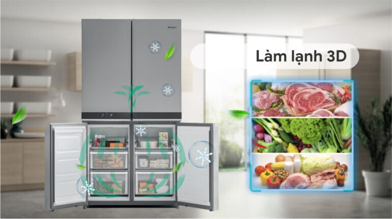 tủ lạnh 4 cánh Whirlpool WFQ590NSSV