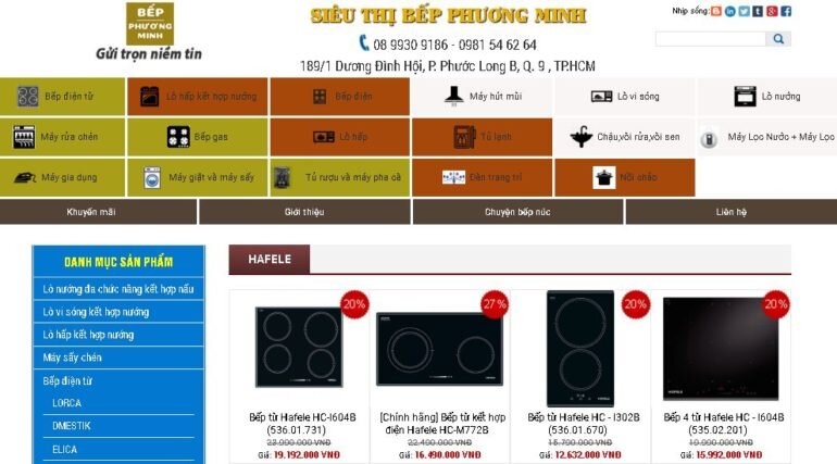 Bếp từ Hafele - bếp từ nhập khẩu Châu Âu