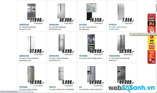 Mediamart đồng loạt giảm giá tủ lạnh