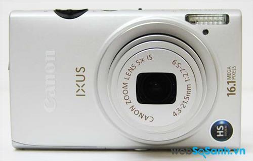 Ống kính của máy ảnh compact Canon IXUS 125 HS có tiêu cự 4.3- 21.5 mm (tương đương ống kính tiêu cự 24- 120 mm trên cảm biến fullframe)