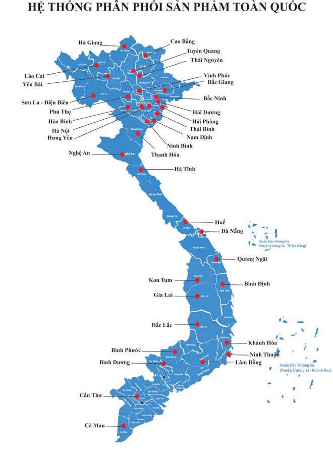 Hệ thống các nhà phân phối của SATO trên toàn quốc