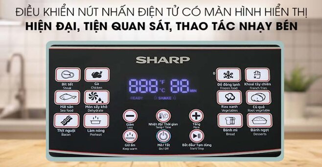 Nồi chiên không dầu Sharp KF-AF55EV-BK