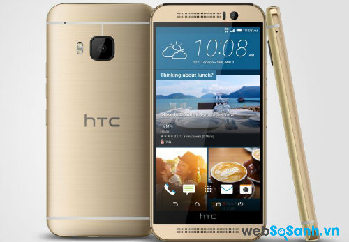 HTC One M9 bản màu vàng.