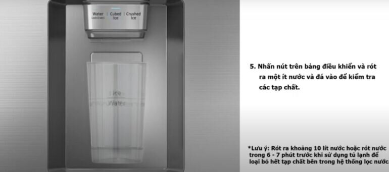 Kiểm tra hoạt động làm đá tự động trên tủ lạnh Samsung Side by Side