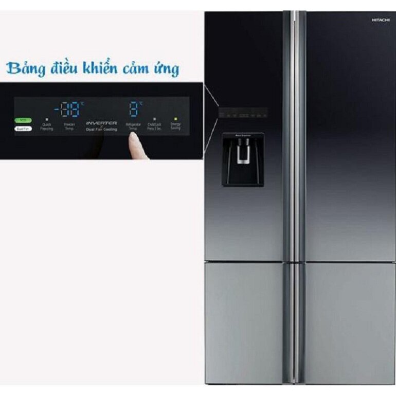 Tủ lạnh Hitachi R-WB730PGV6X điều khiển bên ngoài