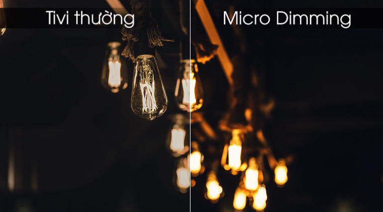 Công nghệ Micro Dimming giúp điều chỉnh độ sáng tối theo hình ảnh