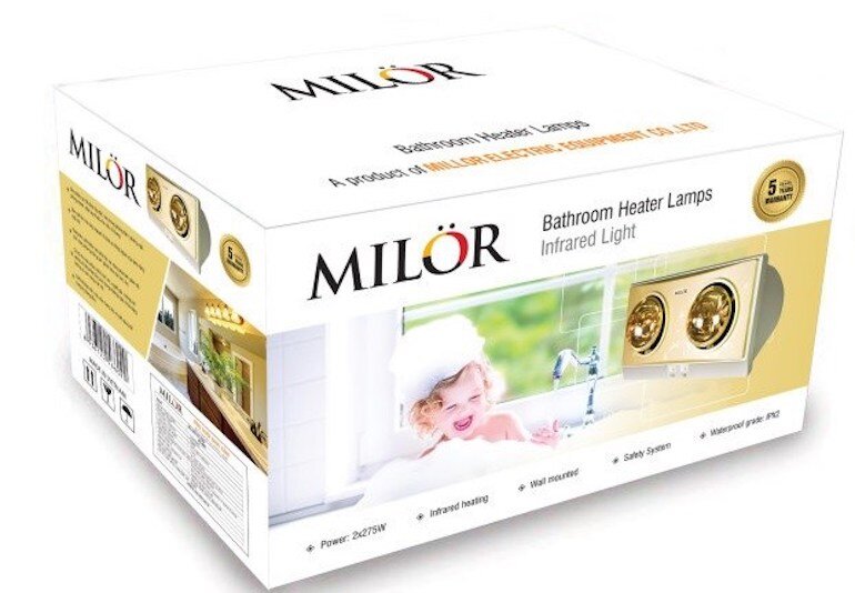 Giá thành của đèn sưởi Milor 2 bóng.