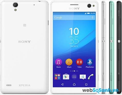 Cũng có kết cấu vở nguyên khối, nhưng chất liệu mà Xperia C4 Dual sử dụng hoàn toàn bằng nhựa