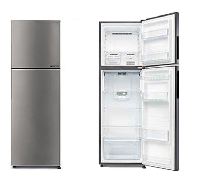 Tủ lạnh Sharp Inverter 224 lít SJ-X252AE-DS có màu bạc sang trọng vá thiết kế cửa 2 cánh