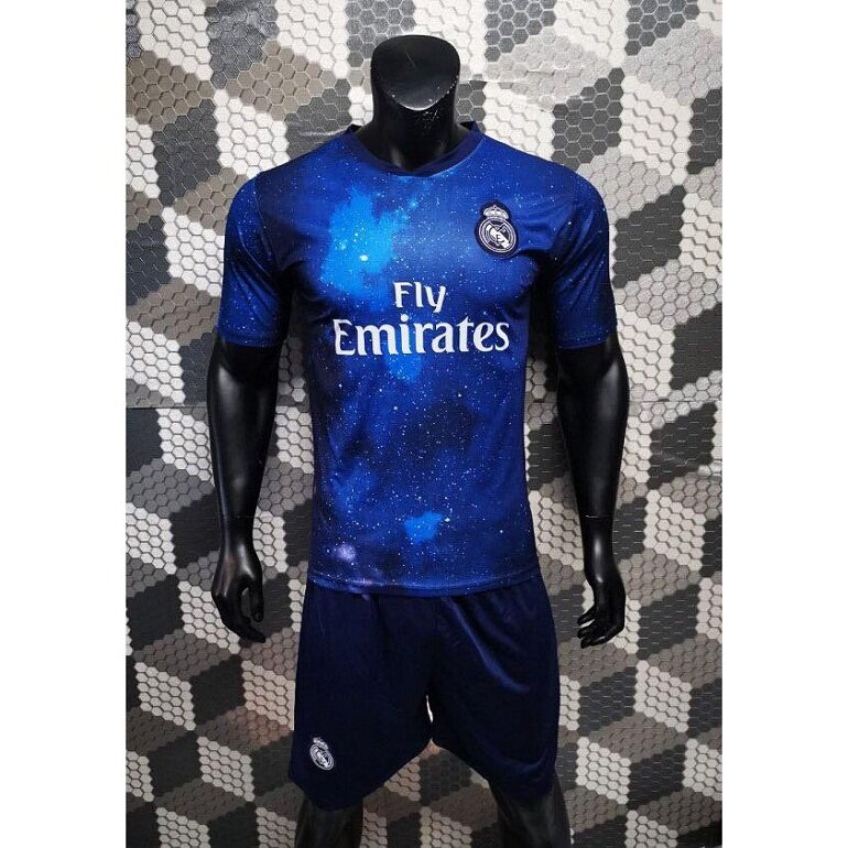 Áo bóng đá đẹp CLB Real Madrid xanh Galaxy